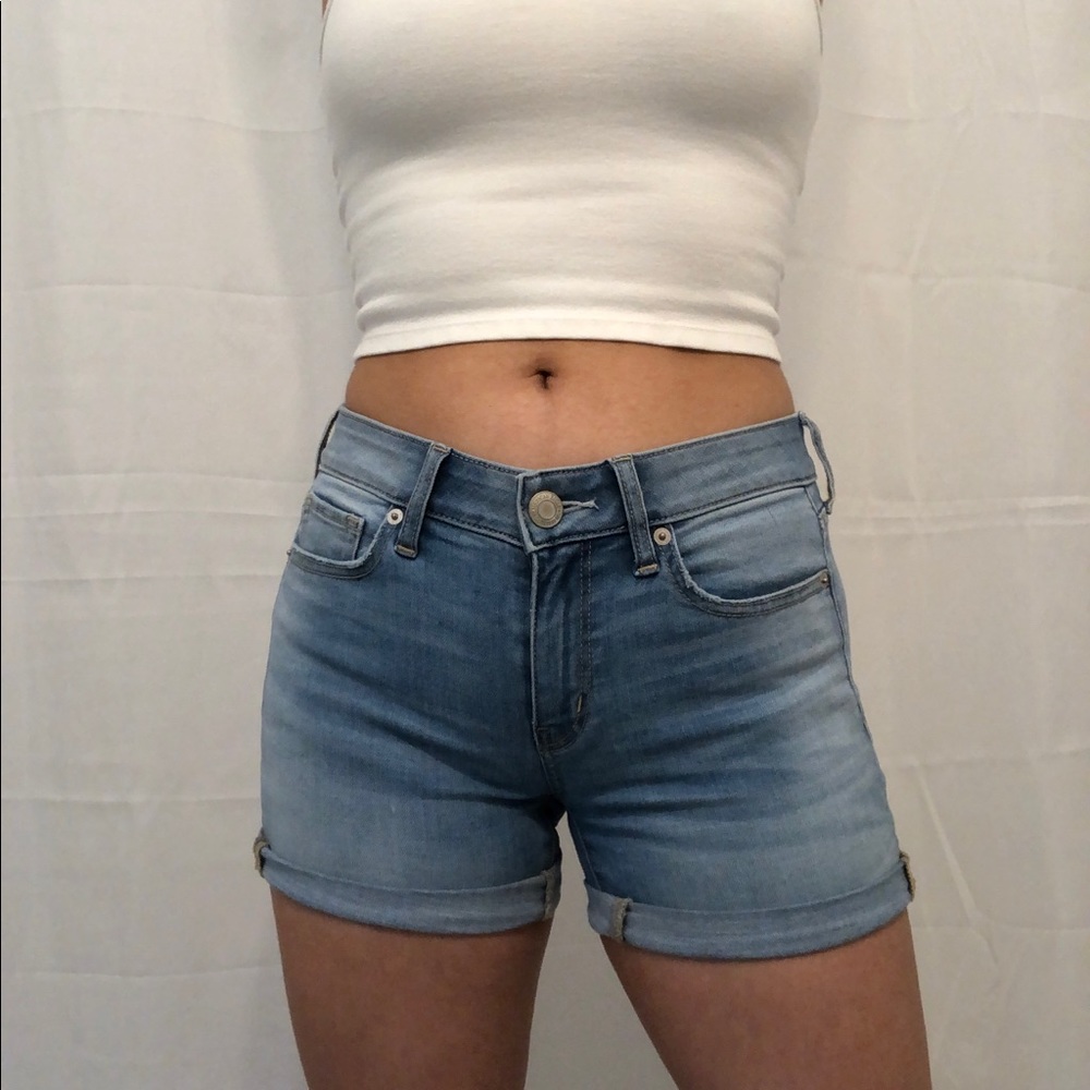 american eagle midi shorts